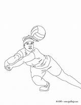 Voleibol Colorear Volleyball Recepcion Hellokids Volei Defensa Digging Voley Ausmalen Golpe Jugadores Baggert Spieler Farben sketch template