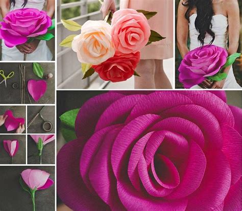 diy giant paper flowers tutorial pictures   images