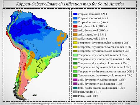 koeppen geiger climate classification map  south maps   web