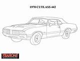 Coloring Cutlass Pages Oldsmobile Template sketch template