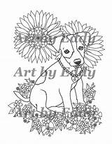 Jack Russell Coloring Pages Terrier Getcolorings Printable Getdrawings Etsy sketch template