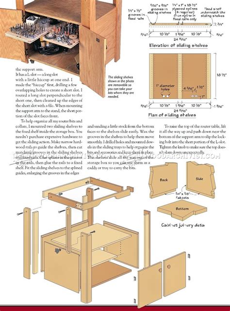 tilt top router table plans woodarchivist