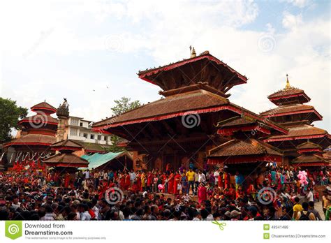 Durbar Square Of Kathmandu In The Festival Editorial Photo
