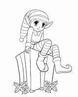 Elf Shelf Pages Printable Coloring Christmas Color Getcolorings Elves Print Getdrawings Colorings sketch template