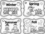 Seasons Atividades Ano Estações Estaciones Inglês Imprimir Wecoloringpage sketch template