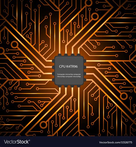 electronic chip background royalty  vector image