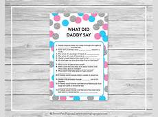 Pink and Blue Gender Reveal What Did Daddy by SweetPeaPaperieShop