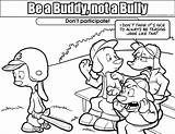 Bullying Coloring Pages Anti Colouring Peer Pressure Bully Buddy Printable Week Elementary Kids Activities Drawing Cyber Sheets Stop Color Safety sketch template
