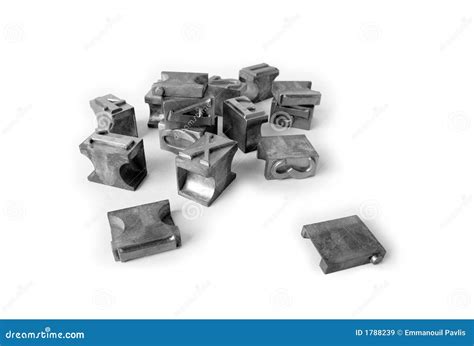 metal typographic letters stock image image  newspaper