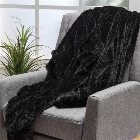 noble house lucca fabric throw blanket    black walmartcom walmartcom