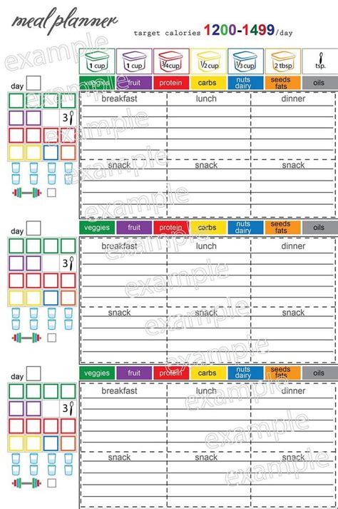 day meal planner  calorie diet plan food journal