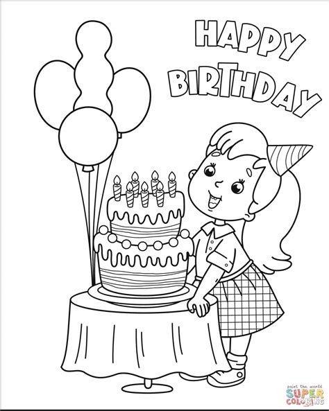birthday girl coloring pages coloring home