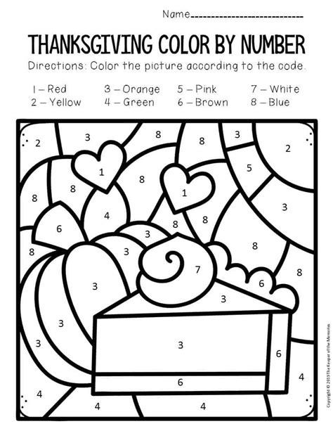 color  number thanksgiving preschool worksheets