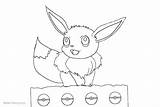 Coloring Pages Eevee Pokemon Printable Adults Kids Template Bettercoloring sketch template