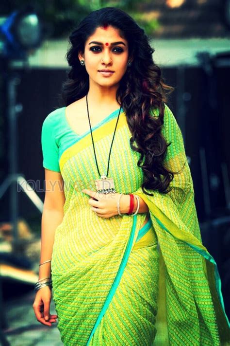 Nayanthara Green Saree 461344 Actress Nayantara