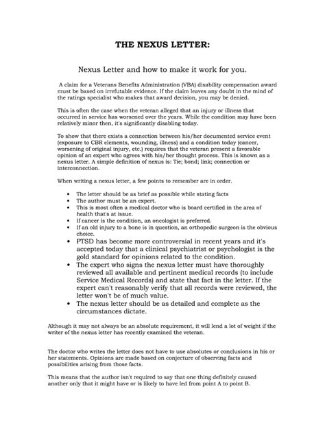 nexus letter fill  printable fillable blank pdffiller