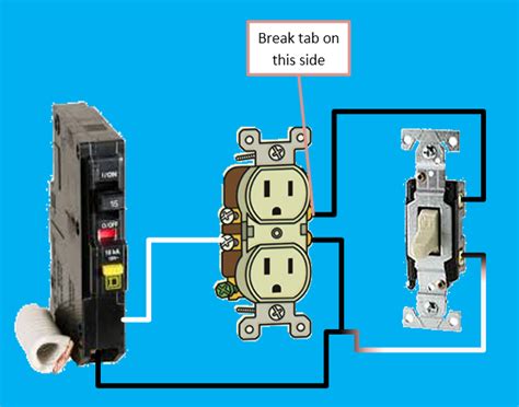 split switched outlet  gfi breaker electrical diy chatroom home improvement forum