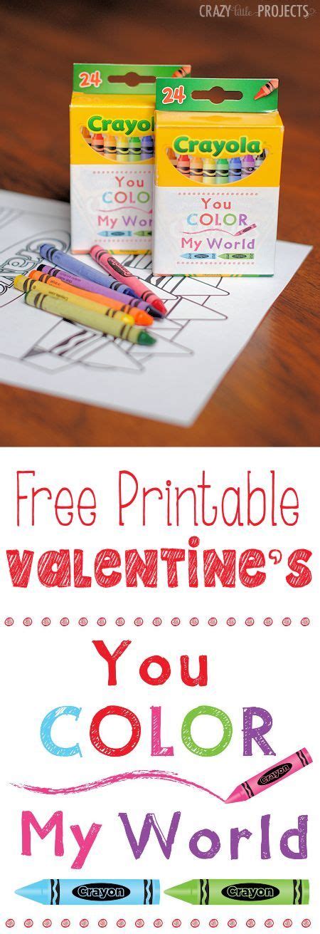 color  world crayon printables  valentines day pictures