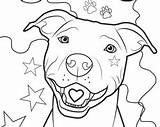 Coloring Pitbull Pages Dog Printable Color Getcolorings Colorings sketch template