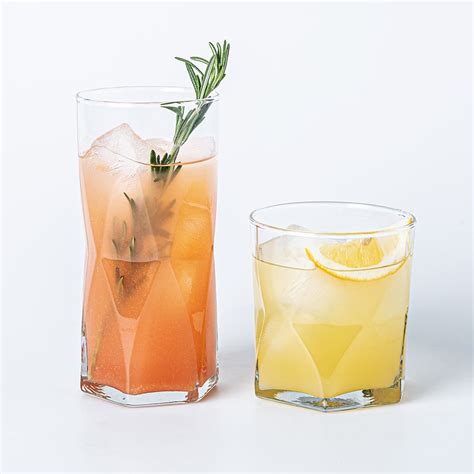 Libbey Tumbler And Rocks Rhombus Combo Set Of 16 Clear Kitchen