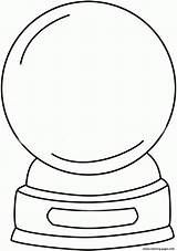 Snow Globe Coloring Blank Pages Printable Book sketch template