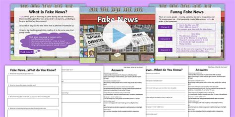 fake news fake news examples  students twinkl