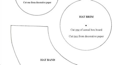 mad hatter hat pattern printable alice  wonderland
