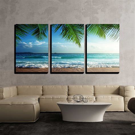 wall sunset  seychelles beach canvas art wall decor xx
