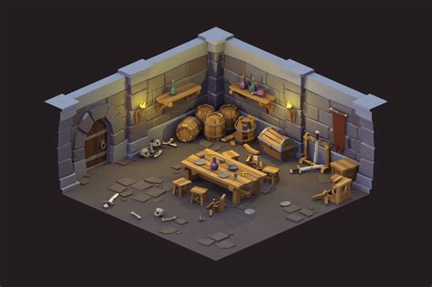 low poly dungeon asset pack 3d dungeons unity asset store low