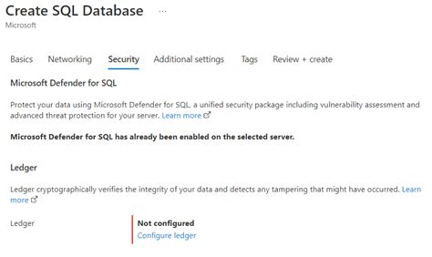 configure  ledger  sql server microsoft learn