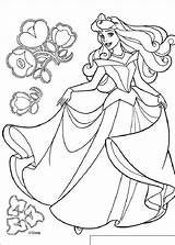 Aurora Coloring Pages Beauty Princess sketch template