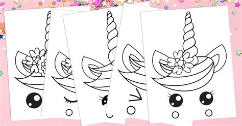 unicorn faces coloring pages  kids fun    unicorn
