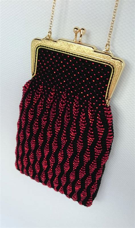 evening purse wedding purse beaded purse bead knitted purse knitted purse clutch handmade