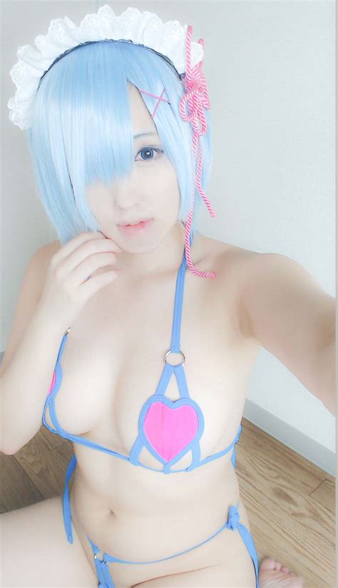 nude rem cat keyhole lingerie ero cosplay by riona aise