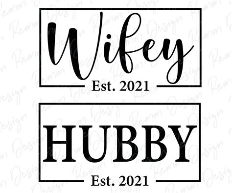 Craft Supplies And Tools Scrapbooking Husband Wife Hubbey Vector Wifey