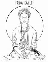 Frida Kahlo Hazel Foxandhazel sketch template