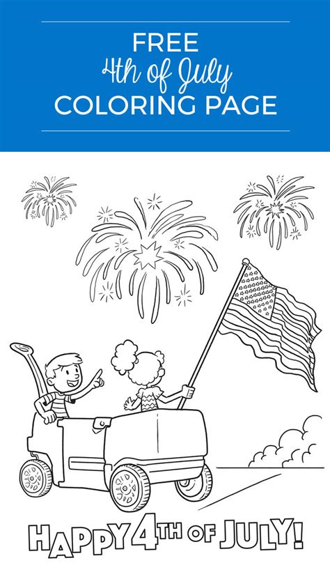 teaching kids  july   coloring page