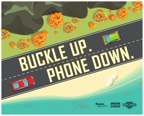 poster buckle up phone down drive smart virginia