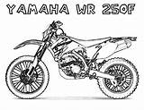 Bike Yz250f Motorcycle Wr 250f Bikes Sheets Coloringsun sketch template