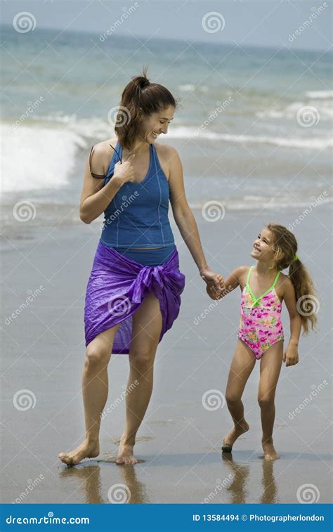 mother  daughter   beach stock images image