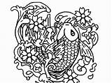 Coloring Fish Koi Leg Chicken Pages Printable Outline Walleye Japanese Getcolorings Drawing Color Getdrawings Fresh sketch template