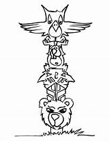 Totem Drawing Coloring Pages Pole Poles Animal Easy Snake Cartoon Kids Templates Totems Printable Colouring Color Drawings Sheets Telephone Light sketch template