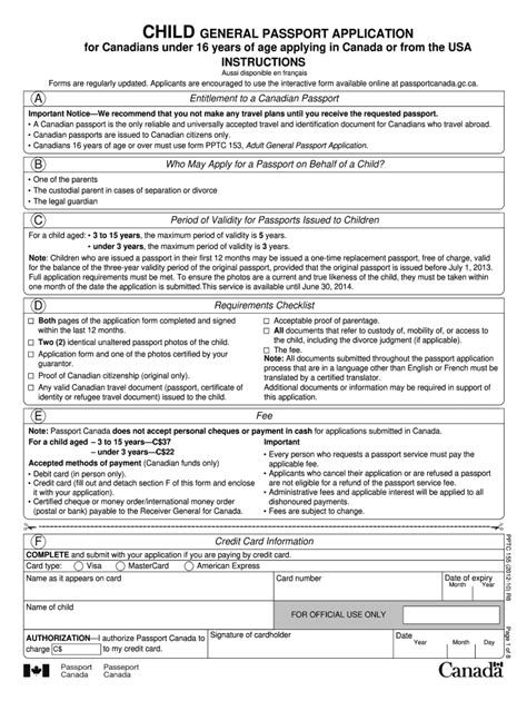 Printable Canadian Passport Application Form Fill Out And Sign