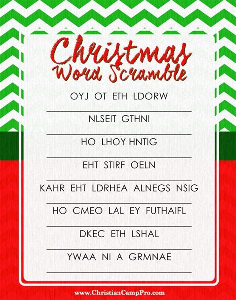 christmas word scramble game christian camp pro christmas words
