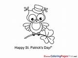 St Coloring Patricks Owl Sheets Printable Clover Pages Sheet Title sketch template