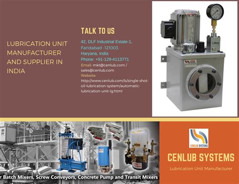 lubrication unit manufacturer  india  cenlub systems issuu