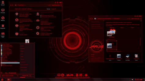 jarvis red skinpack transform windows customize your