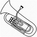 Euphonium Drawing Marching Band Instrument Horn Getdrawings Paintingvalley Icon Clipart Drawings sketch template