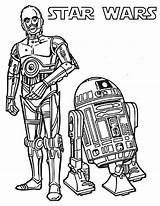 Coloring C3po Pages Getcolorings sketch template