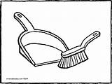 Dustpan Brush Drawing Colouring Coloring Pages Choose Board sketch template